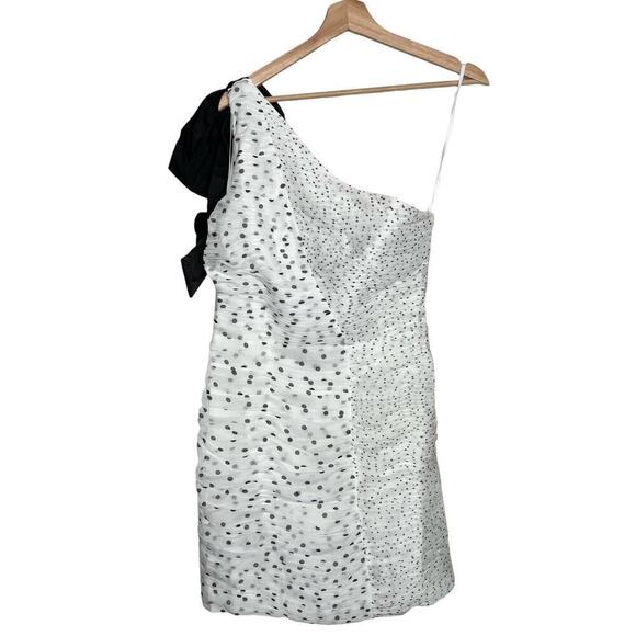 New Women’s Halston Analise Dress In Micro Dot Size 8 - Picture 2 of 9